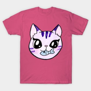 Animal Friends Cat Eating T-Shirt